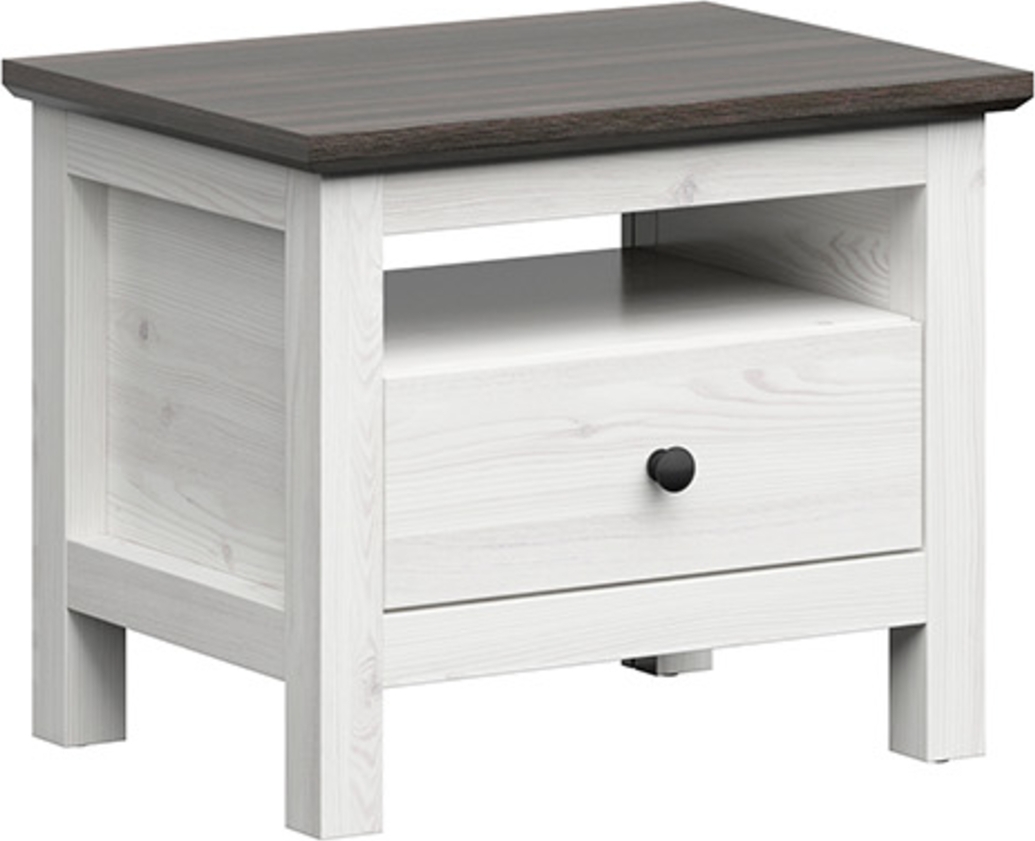 Hesen yöpöytä - Valkoinen/musta Hesen yöpöytä - Valkoinen/musta