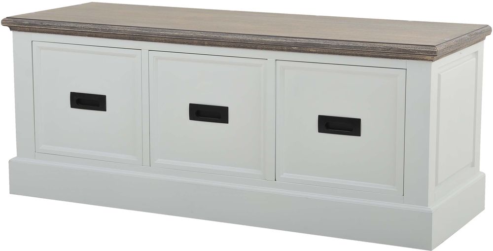 Vennesla-penkki - Valkoinen/harmaa + Huonekalujen puhdistus Vennesla-penkki - Valkoinen/harmaa + Huonekalujen puhdistus