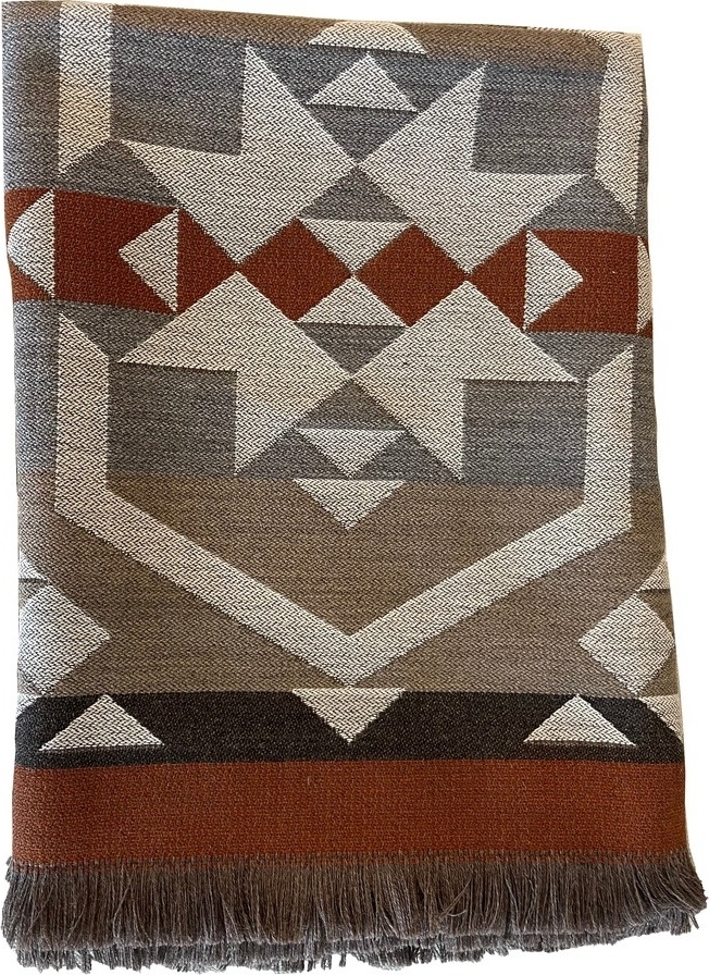 Saga-ruudullinen 140x190 cm - Ruskea/ruoste