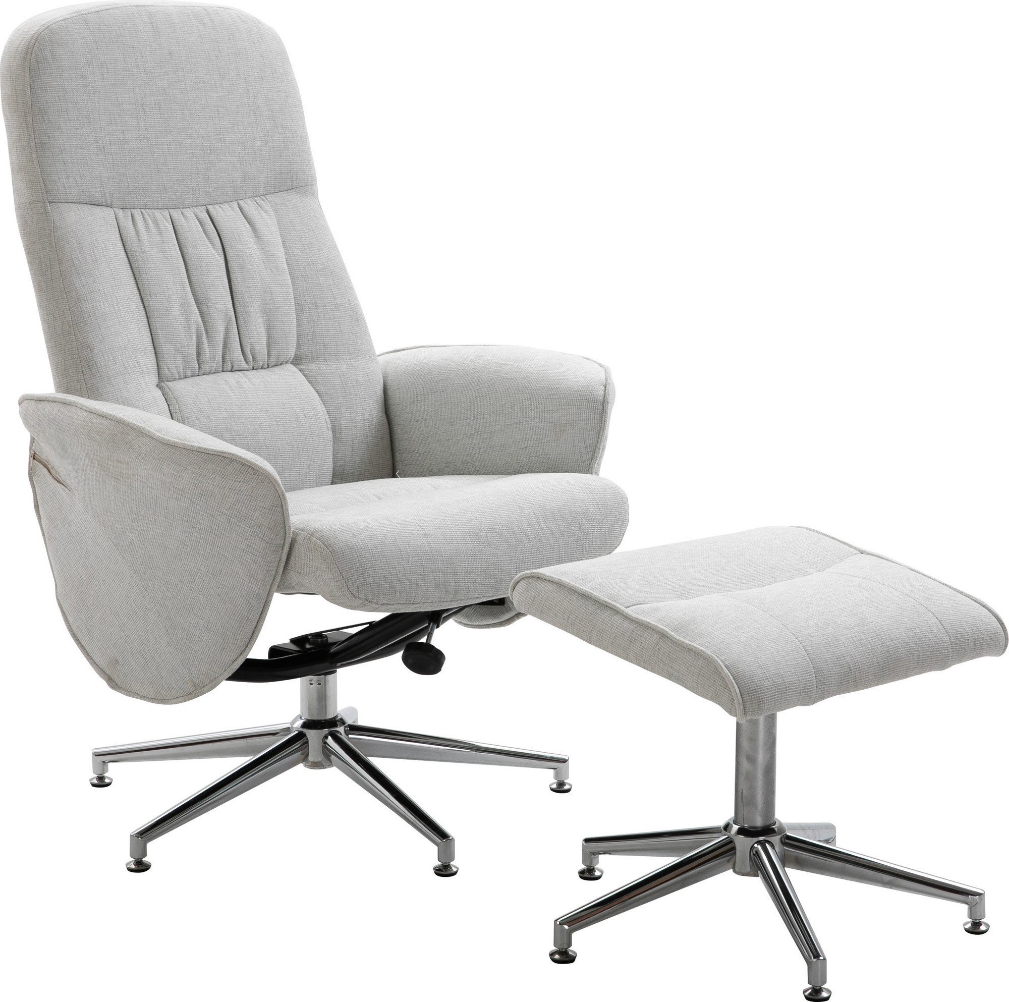 Julius lepotuoli rahialla - Harmaa kangas