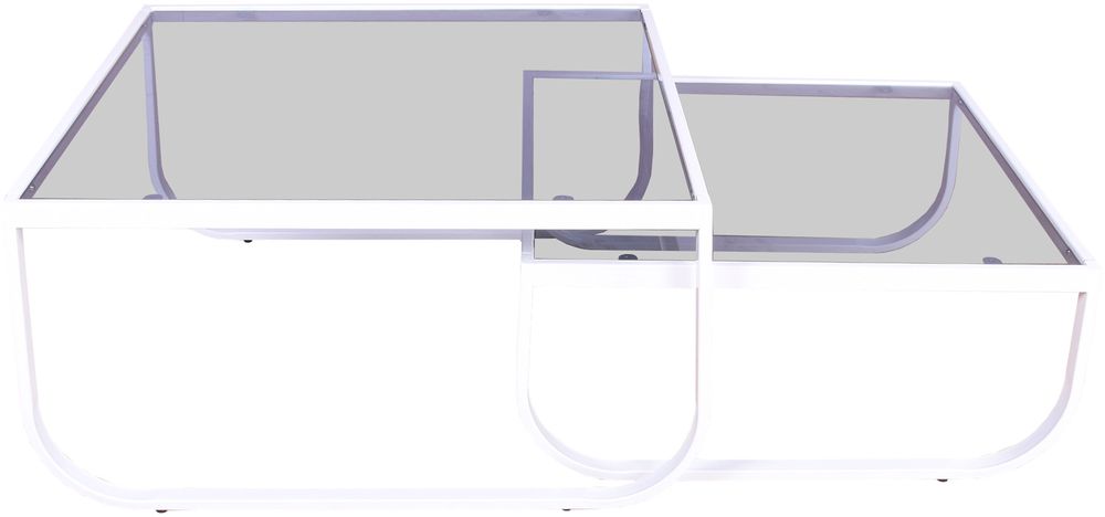 Korsbacken sohvapöytä - Valkoinen/lasi Korsbacken sohvapöytä - Valkoinen/lasi