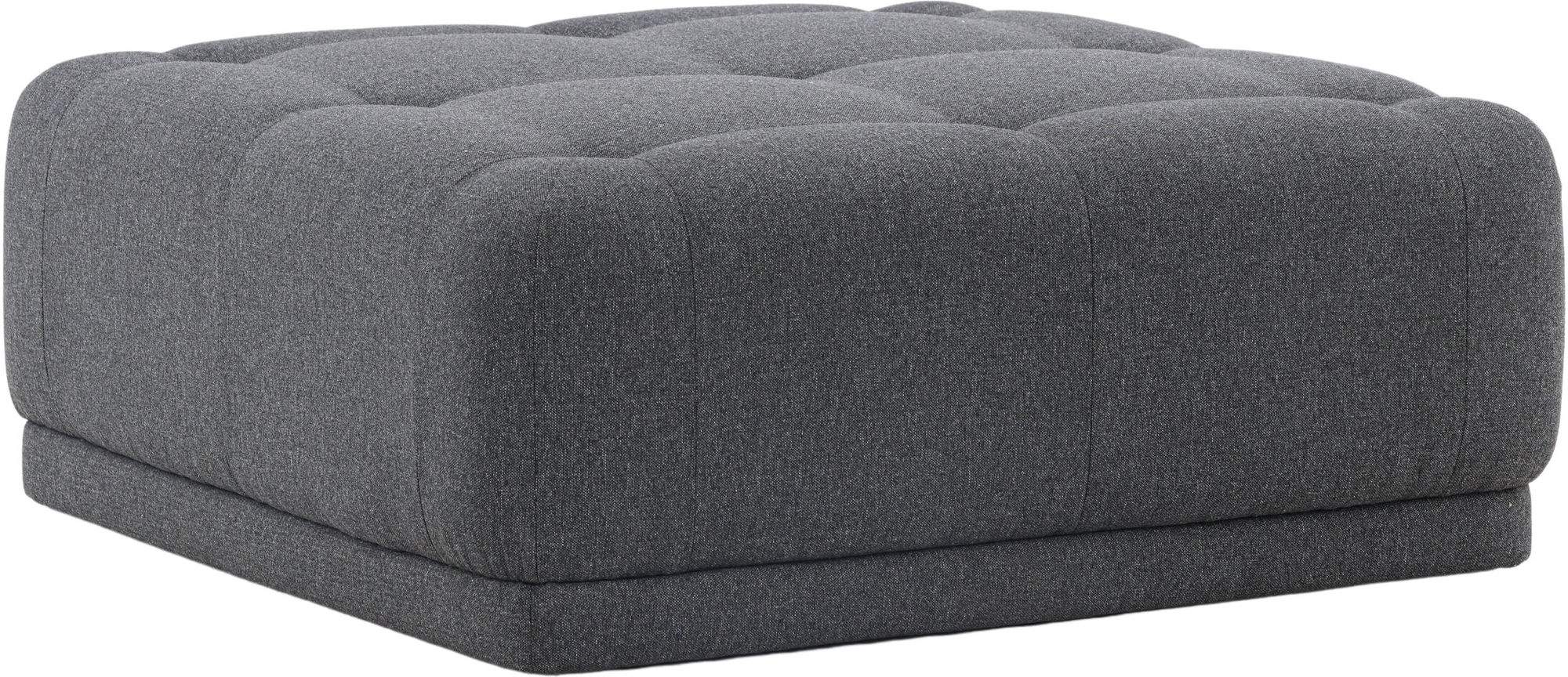 Turin Pouf - tummanharmaa