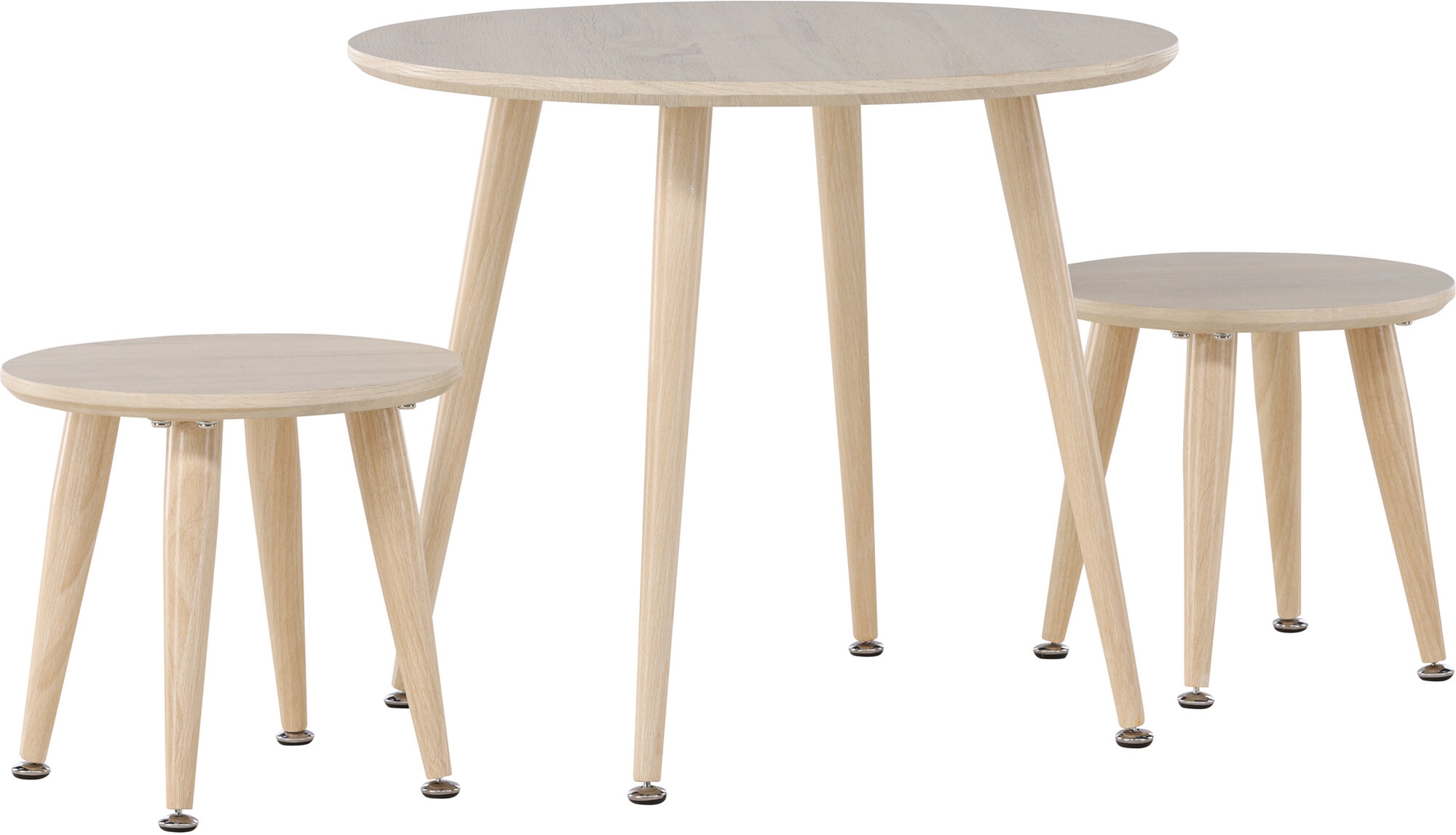 Lasten lasten pöytäsetti Ø60/32,5 cm - Whitewash Lasten lasten pöytäsetti Ø60/32,5 cm - Whitewash