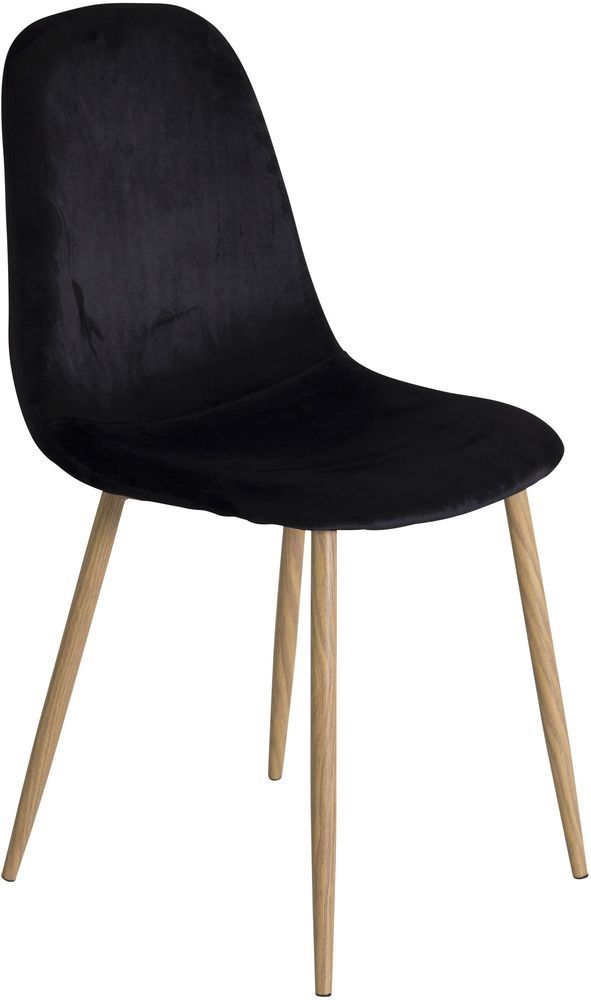 Lara tuoli - Tammijäljitelmä / Musta sametti Lara tuoli - Tammijäljitelmä / Musta sametti
