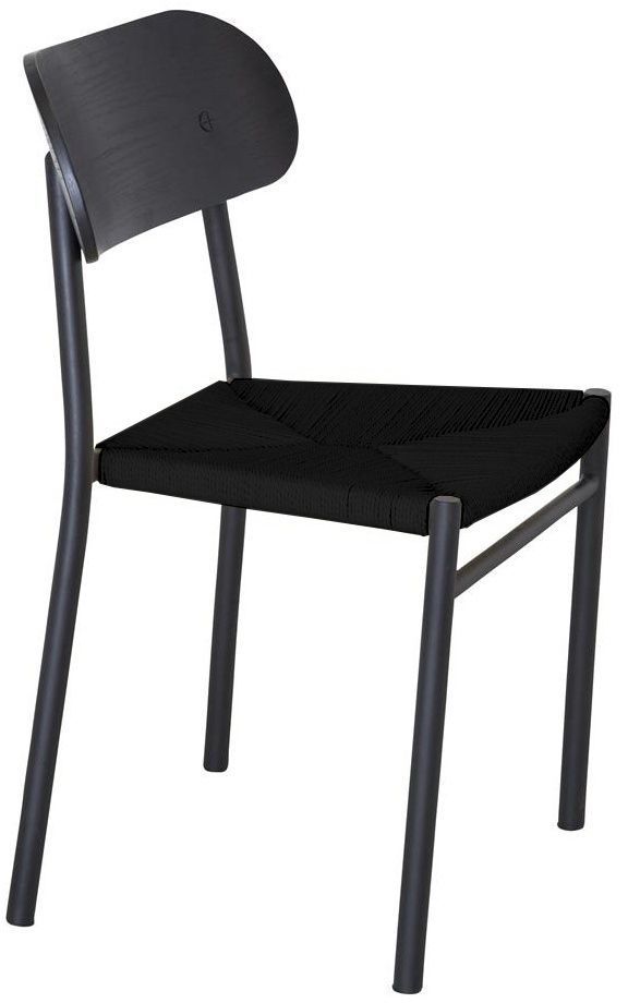 Ruokatuoli Lara - Musta / Musta Luonnonkuitu Ruokatuoli Lara - Musta / Musta Luonnonkuitu