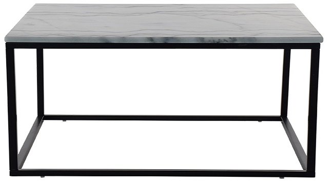 Accent-sohvap�yt� 110 - Valkoinen marmori / Musta runko