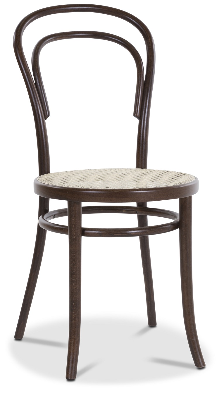 Klassinen taivepuutuoli No14 - Ruskea / Rottinki