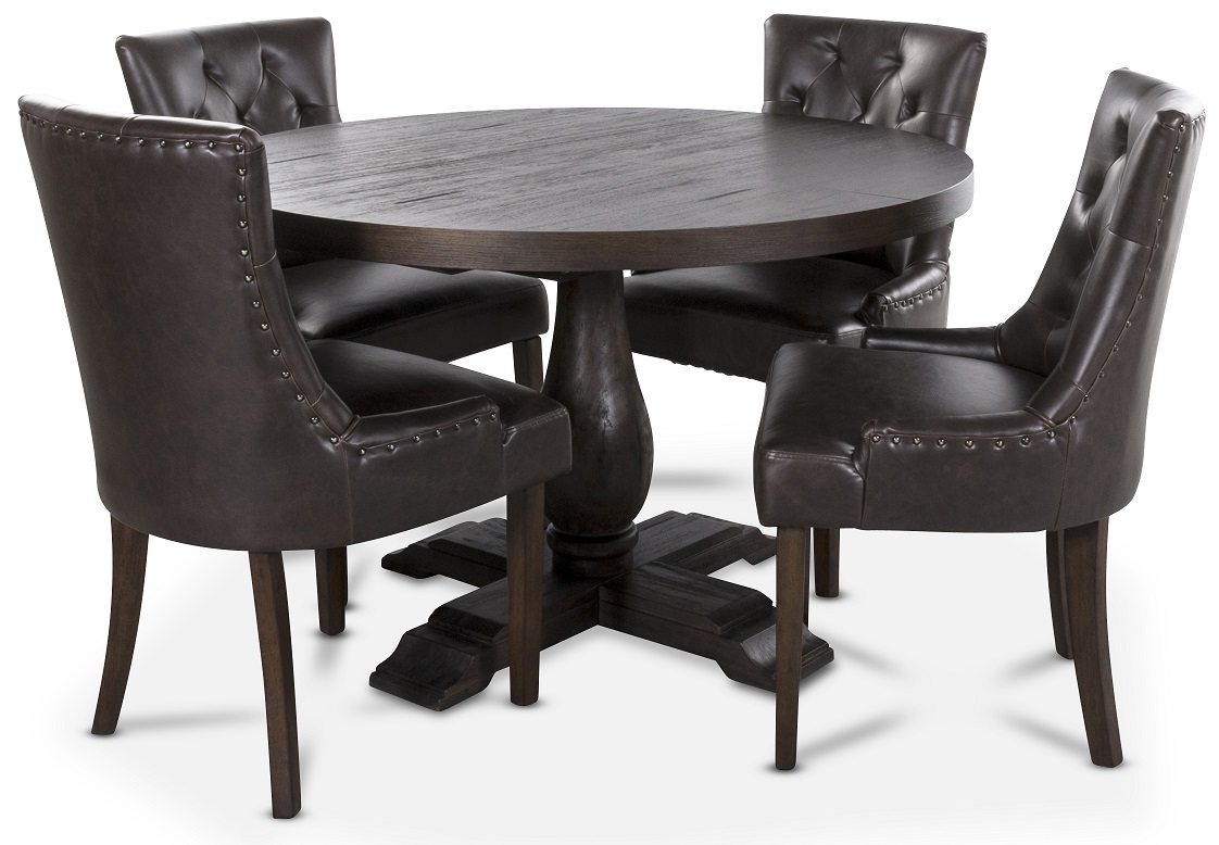 Lamier ruokailuryhm�, p�yt� + 4kpl Tuva-tuolia - Vintage PU