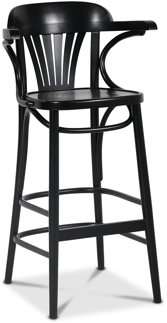 Taivepuinen baarituoli No 135 - Musta Taivepuinen baarituoli No 135 - Musta