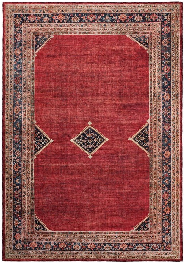 Konekudottu matto Cleo Afghan - Punainen Konekudottu matto Cleo Afghan - Punainen