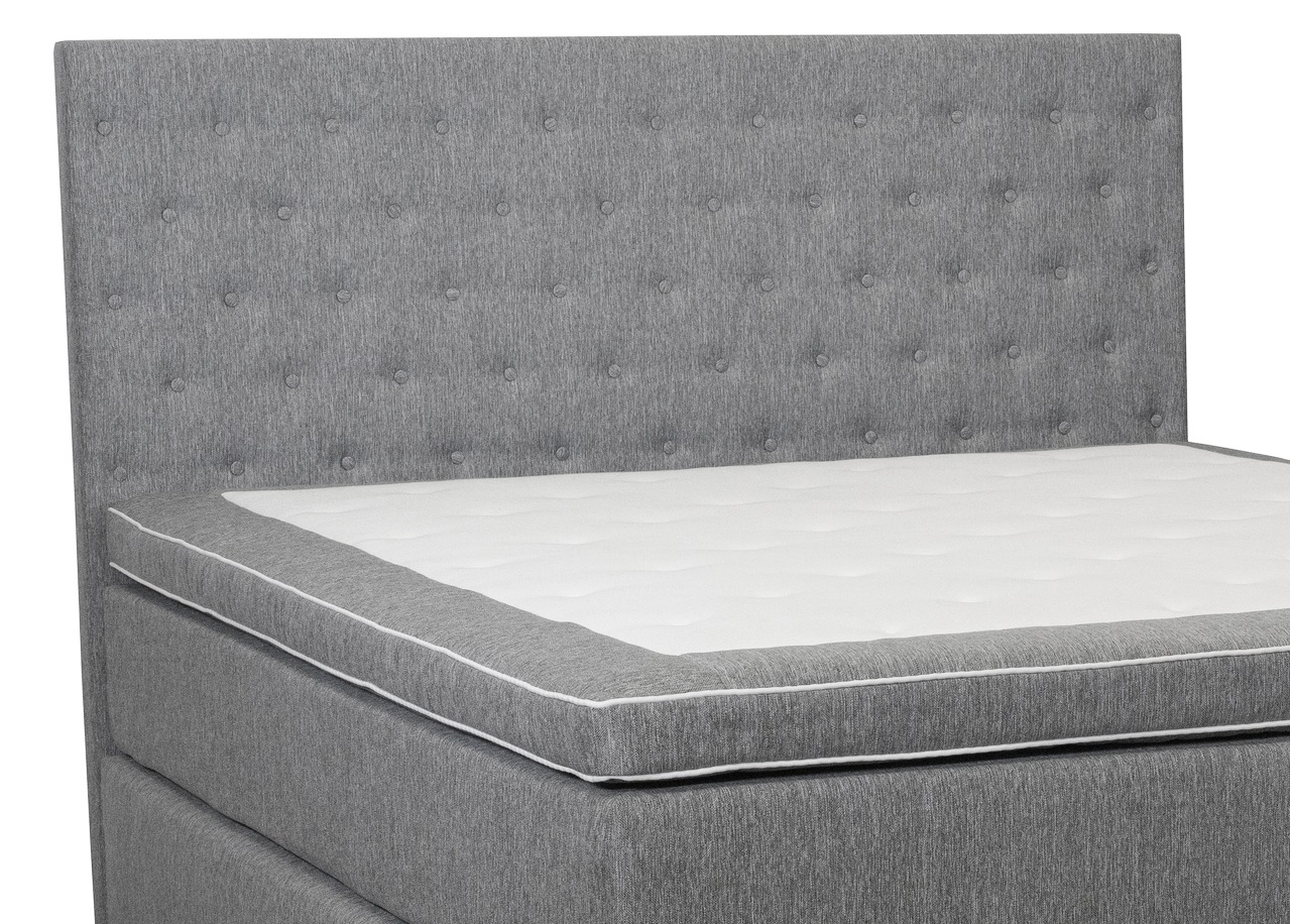 Sängynpääty napeilla 180 cm leveä harmaa Sängynpääty napeilla 180 cm leveä harmaa