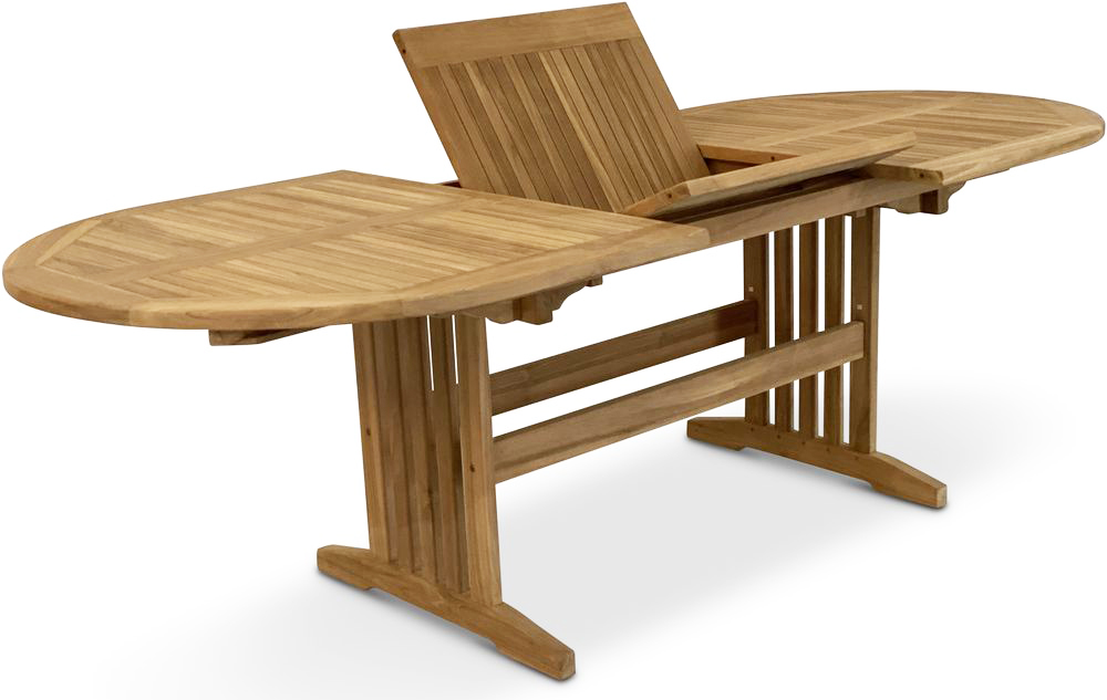 Tiikkinen ulkop�yt� 180/240 cm - Salt�