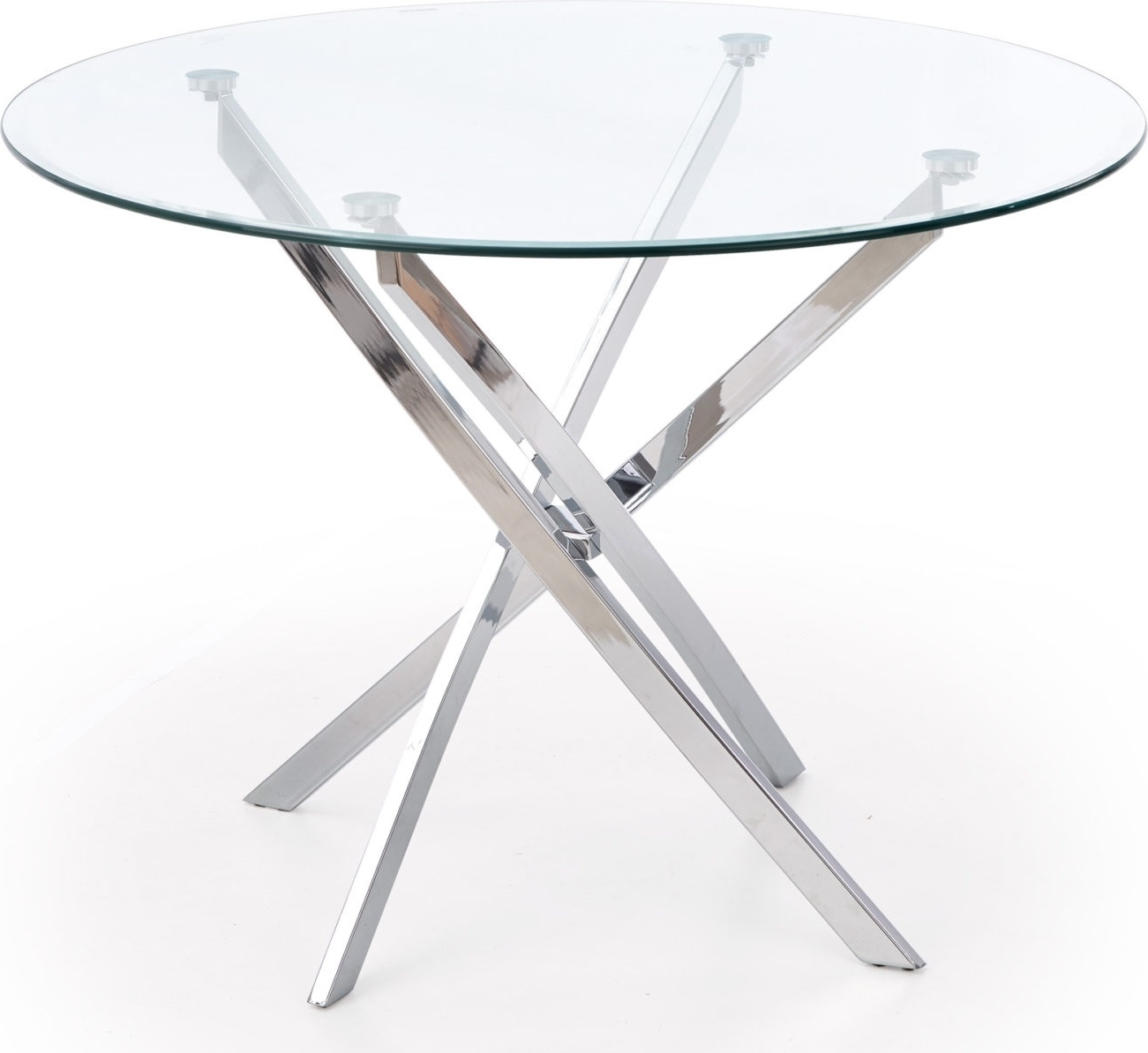 Trend 4 -p�yt� - Lasi/Kromi + Huonekalujen jalat