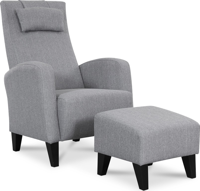 Rondö nojatuoli rahilla - Vaaleanharmaa Rondö nojatuoli rahilla - Vaaleanharmaa