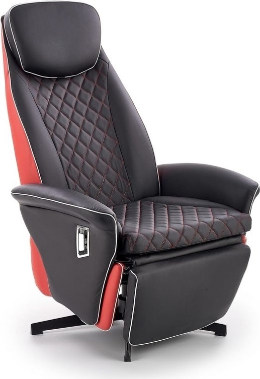 Camaro-nojatuoli Luksus - Musta/punainen PU + Huonekalujen puhdistus