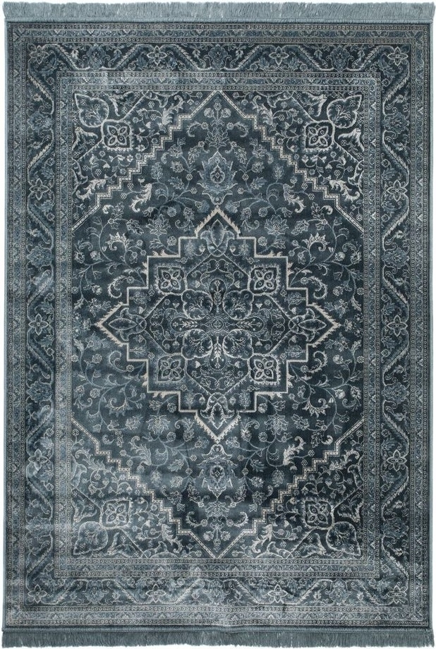 Casablanca Kashan- viskoosimatto - Sininen