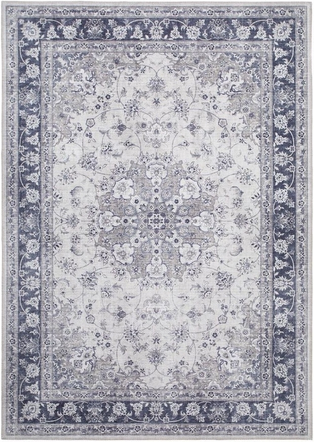 Konekudottu Cleo Tabriz -matto - Sininen/Harmaa Konekudottu Cleo Tabriz -matto - Sininen/Harmaa