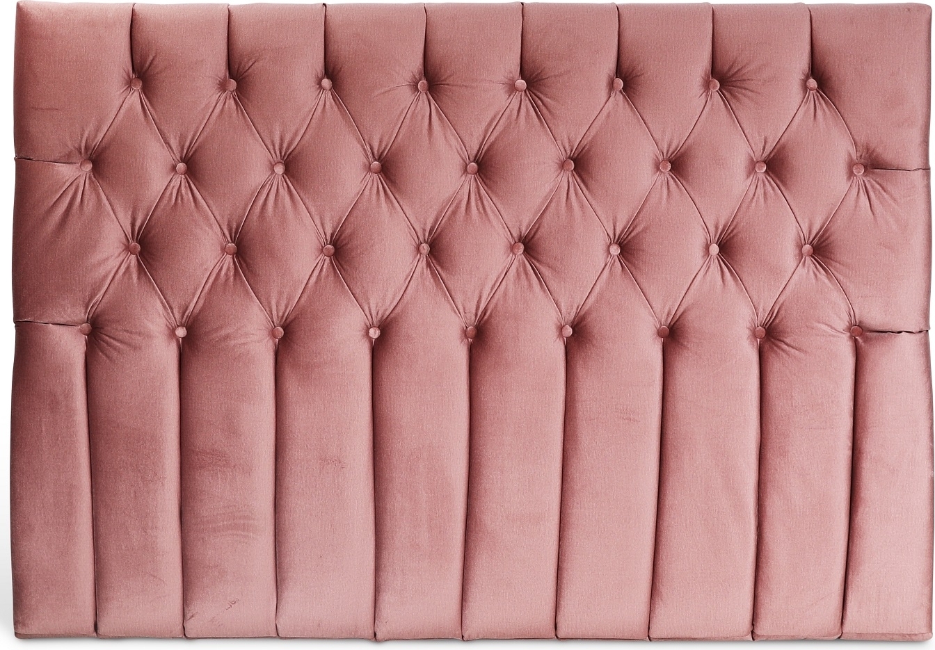 Presley- sängynpääty painikkeilla - Valeanpunainen sametti - Valinnainen leveys Presley- sängynpääty painikkeilla - Valeanpunainen sametti - Valinnainen leveys