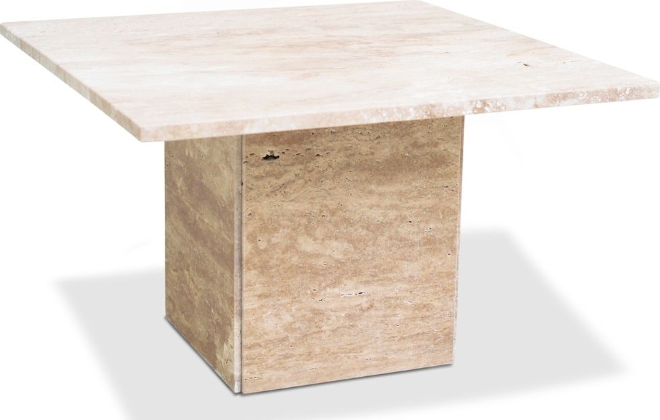 Tasainen sohvap�yt� 75x75 cm - Travertiini