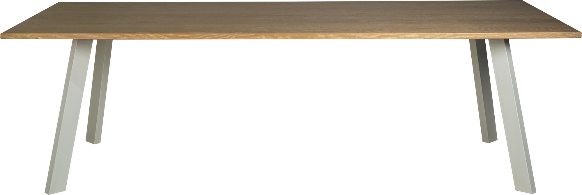 Freddy pitk� ruokap�yt� 10 hengelle valkoiset metallijalat - 240x90 cm