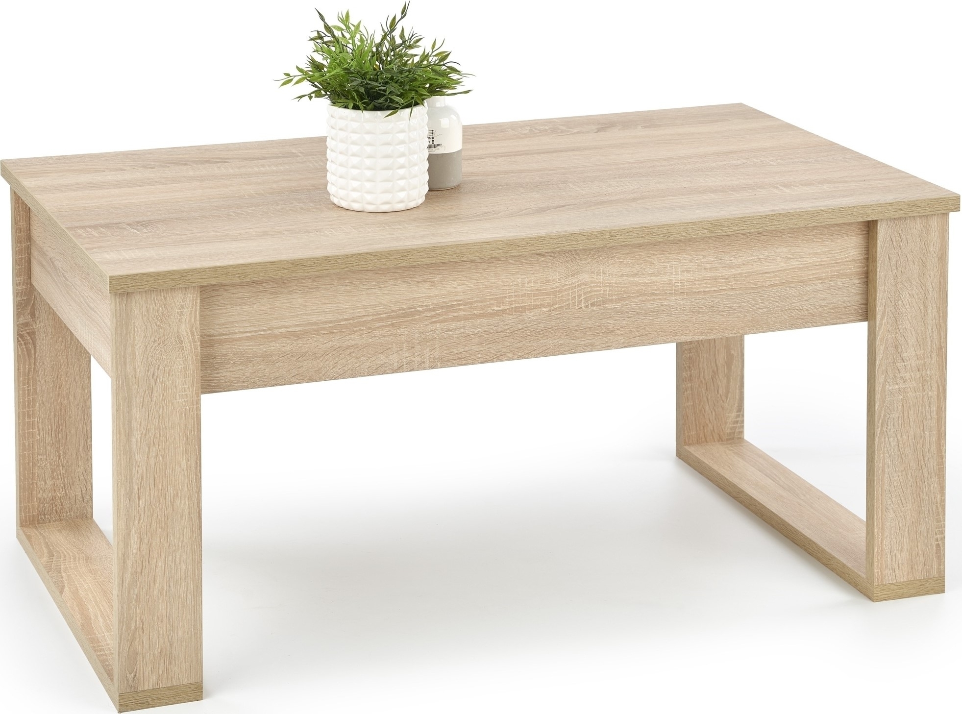 Sohvap�yt� laatikoilla 110 x 60 cm vaalea tammi + Huonekalujen tekstiilien hoito