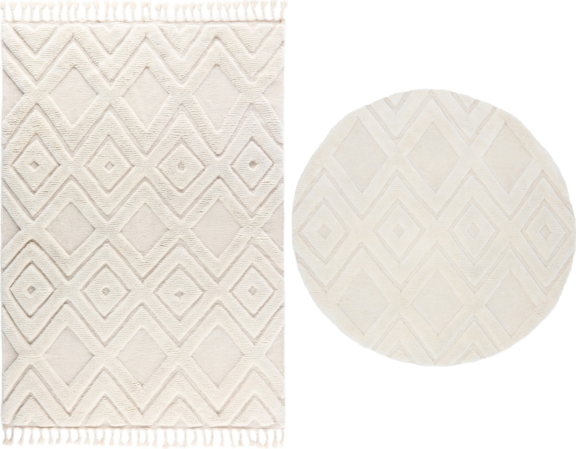 Dahlia-villamatto - Valkoinen Dahlia-villamatto - Valkoinen