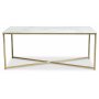 Palasso-sohvapyt 110 cm - messinki / vaalea marmorointi