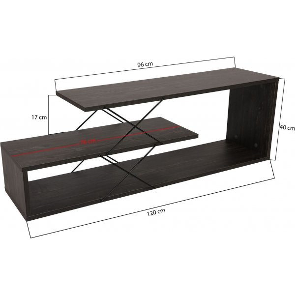 Siksak-mediapenkki - Tummanruskea Siksak-mediapenkki - Tummanruskea
