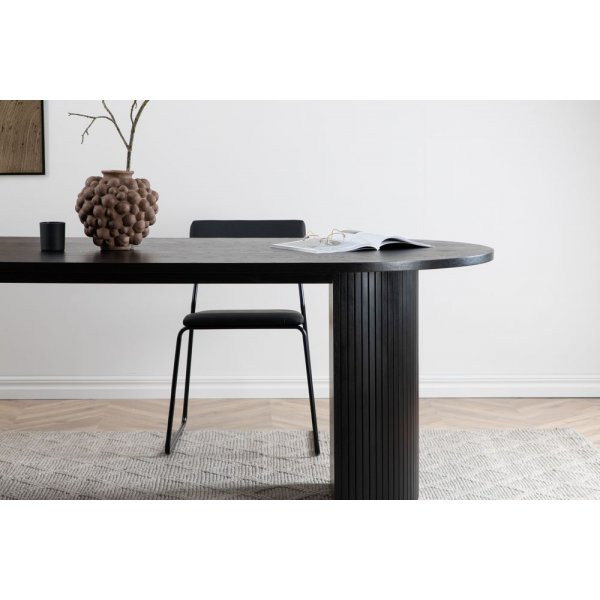 Ruokapöytä 200x90 cm mustaksi petsattu - Bianca Ruokapöytä 200x90 cm mustaksi petsattu - Bianca