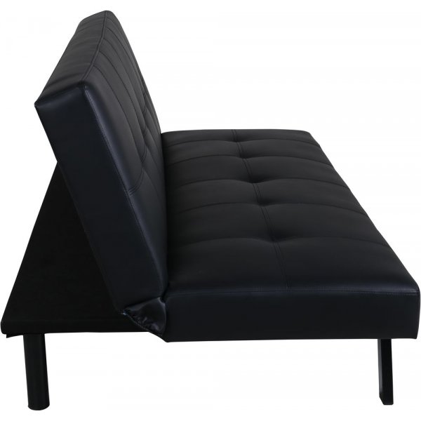 Sleep vuodesohva - Musta keinonahka + Huonekalujen puhdistus Sleep vuodesohva - Musta keinonahka + Huonekalujen puhdistus