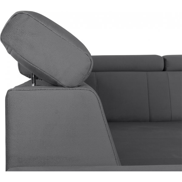 Yksinäinen kulmasohva, jossa avoin pää oikealle - harmaa Yksinäinen kulmasohva, jossa avoin pää oikealle - harmaa