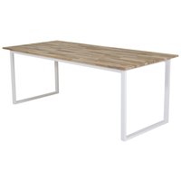 Ruokapöytä Regald 200 cm - Valkoinen / Luonnonpuu Ruokapöytä Regald 200 cm - Valkoinen / Luonnonpuu