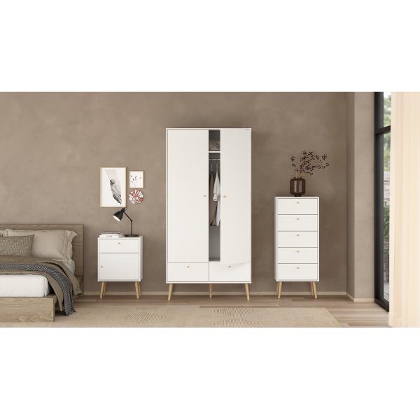 Bodo-lipasto, jossa 5 laatikkoa - Valkoinen