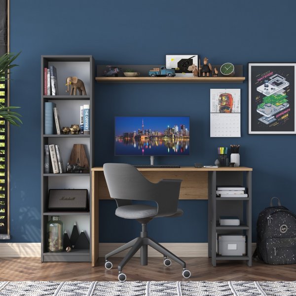 Hanna typyt hyllyjrjestelmll 16, 160 x 45 cm - Phkin/antrasiitti