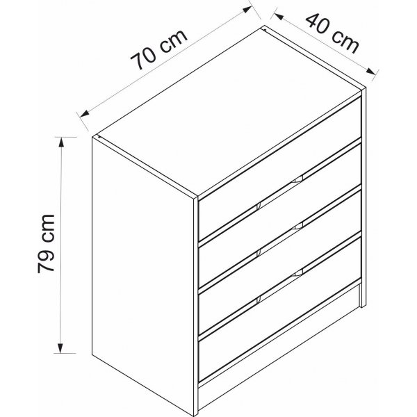 Elina lipasto - pähkinä/valkoinen Elina lipasto - pähkinä/valkoinen