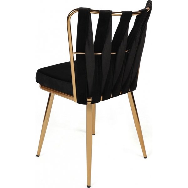 Kozako ruokapöydän tuolisarja - Musta/kulta Kozako ruokapöydän tuolisarja - Musta/kulta