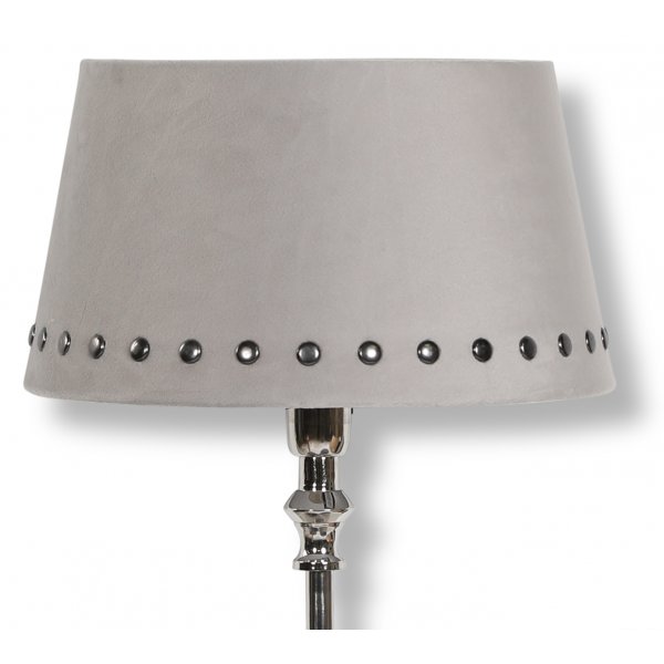 Velvet-lampunvarjostin niiteill 33 cm - Beige / Savunvrinen
