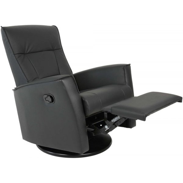 Hjellegjerde Ullstein, manuaalinen recliner-nojatuoli - Musta (Keinonahka) Hjellegjerde Ullstein, manuaalinen recliner-nojatuoli - Musta (Keinonahka)