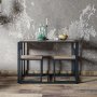 Bazar-pyt ja tuolit 105 x 55 cm - Mnty/musta