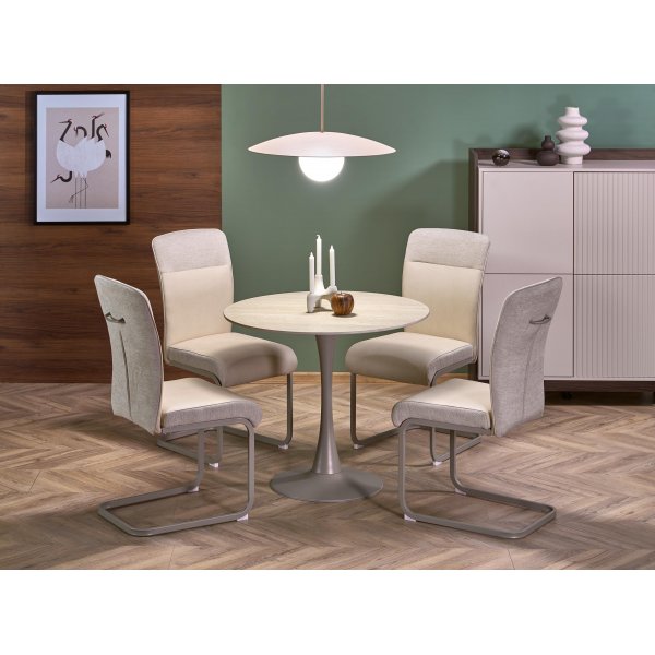 Ruokapyt pyre 90 cm beige travertiini