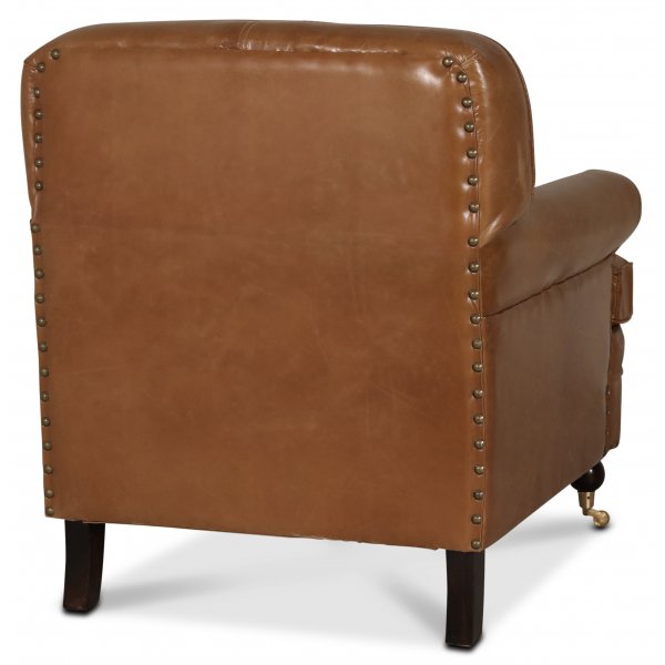 Howard-nojatuoli Cairo - Ruskea aniliininahka