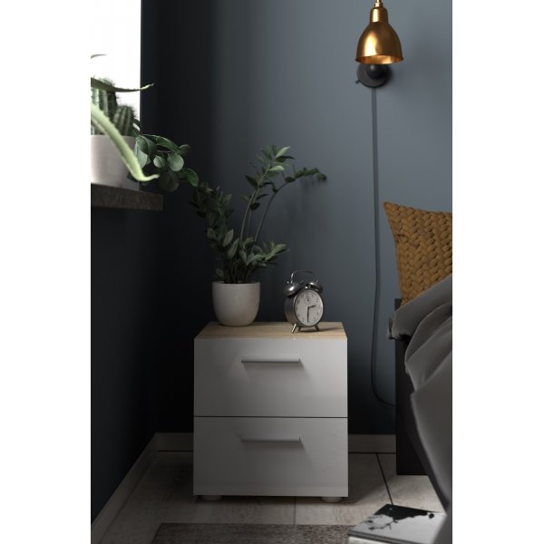 Pepe yöpöytä - tammi/valkoinen Pepe yöpöytä - tammi/valkoinen