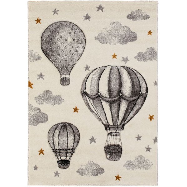 Lasten matto Mitchell Balloon - harmaa/valkoinen