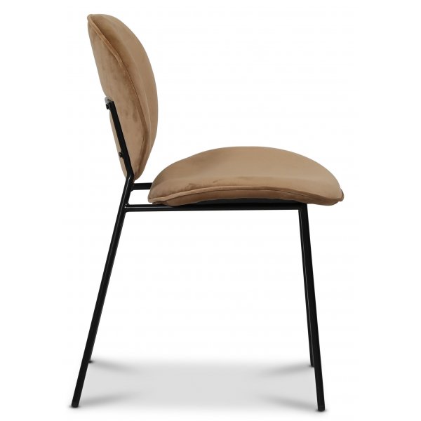 Lavatuoli samettia - ruskea