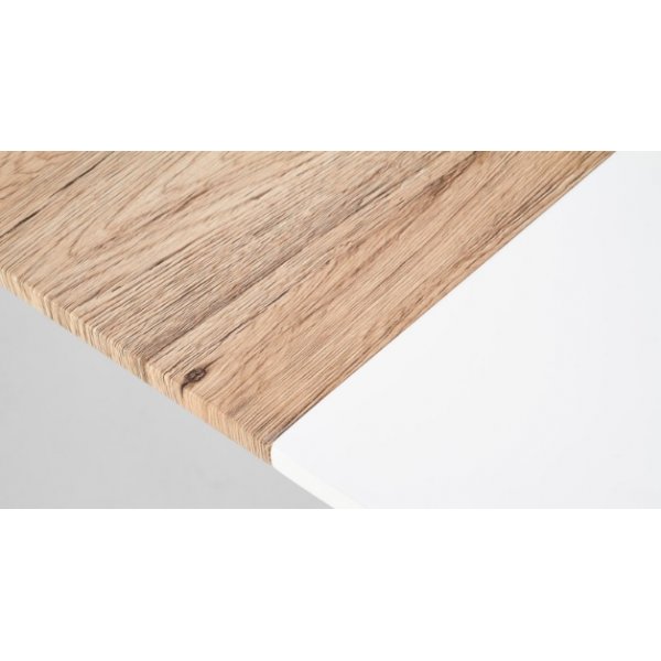 Preston-ruokapöytä, ulosvedettävä 160-200 cm - Valkoinen/Tammi Preston-ruokapöytä, ulosvedettävä 160-200 cm - Valkoinen/Tammi