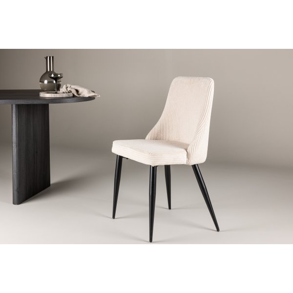 Leone ruokatuoli - beige vakosametti Leone ruokatuoli - beige vakosametti