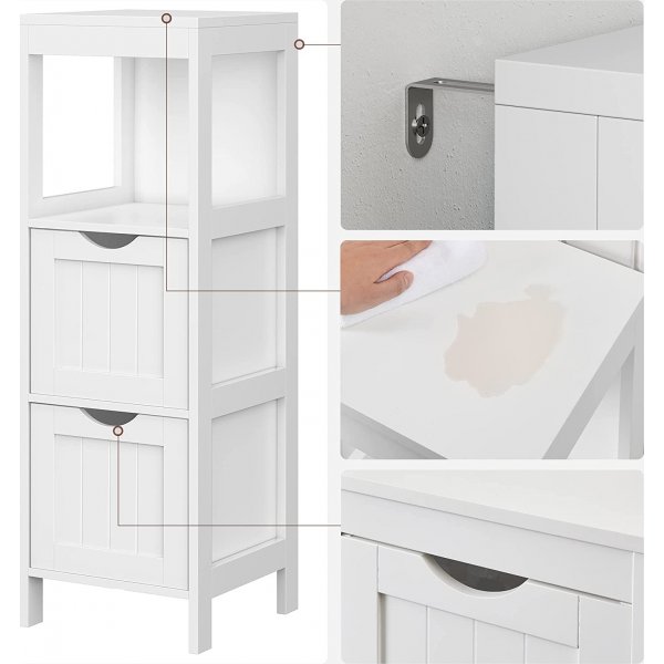 Annette kylpyhuonehylly - valkoinen Annette kylpyhuonehylly - valkoinen