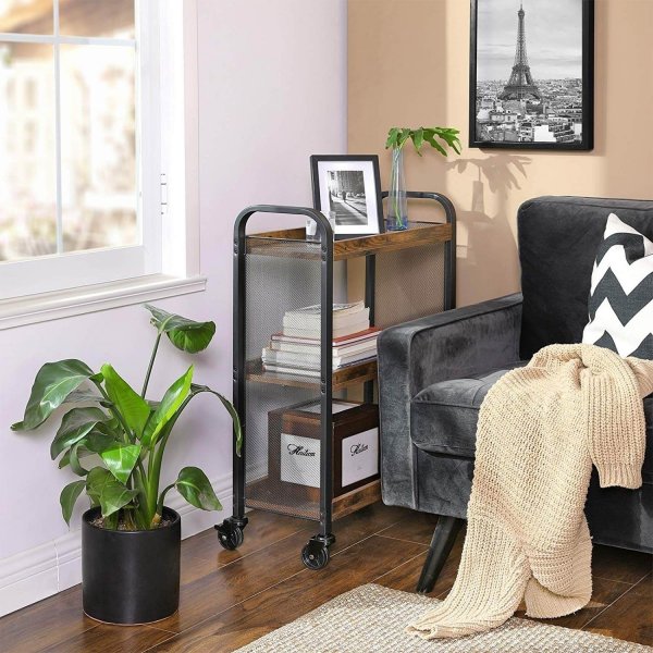 Teodora tarjoiluvaunu - Ruskea/musta Teodora tarjoiluvaunu - Ruskea/musta