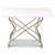 Terrazzo-sohvapöytä 75x75 cm - Bianco Terrazzo & Messinkinen Star-runko