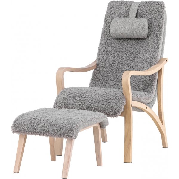 Fårö lepotuoli - Vaaleanharmaa/Whitewash Fårö lepotuoli - Vaaleanharmaa/Whitewash